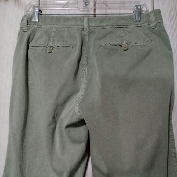 J Crew Pants Ladies 6 Green Chino Classic Core - Picture 4 of 8